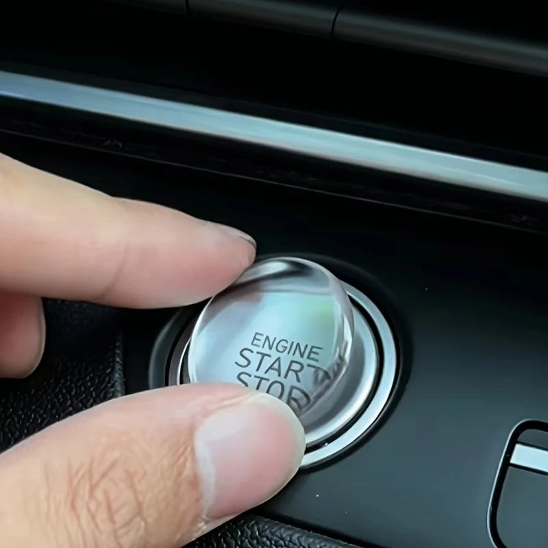 Crystal Transparent Car Start/Stop Button Protective Sticker Car Button Sticker Qst