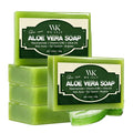 WK'JALY Natural Aloe Vera Soap Bar – Face & Body, 100g Facial Body Soap Qst Pack of 5