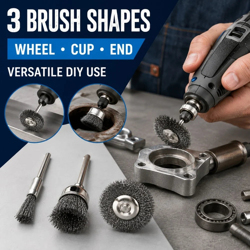 Mini Steel Wire Polishing Wheel | Drill Rotary Cleaning Disc Rotary Wire Wheel Qme