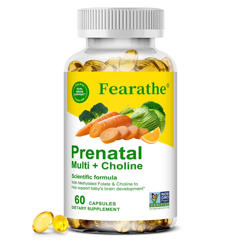 ZENVITALIZE Prenatal Vitamins – Iron, Folate, Choline & Vitamin D Prenatal Multivitamin Qst 60 Count-1 bottle
