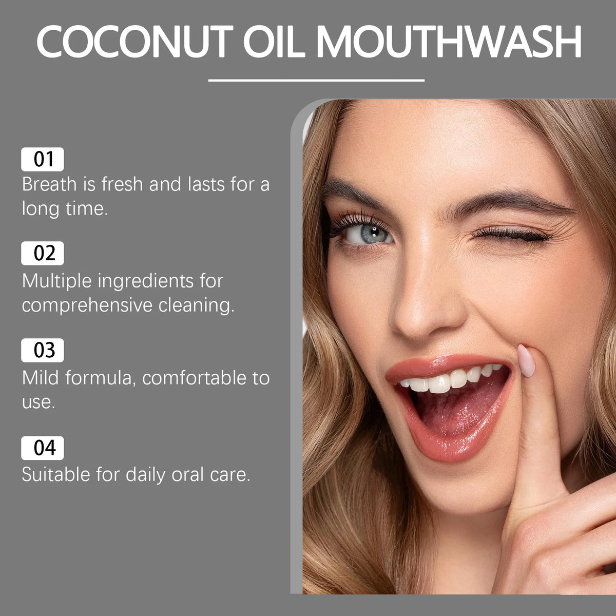 Oralhoe Coconut Oil Mouthwash – Whitening & Fresh Breath Whitening Mouthwash Qst