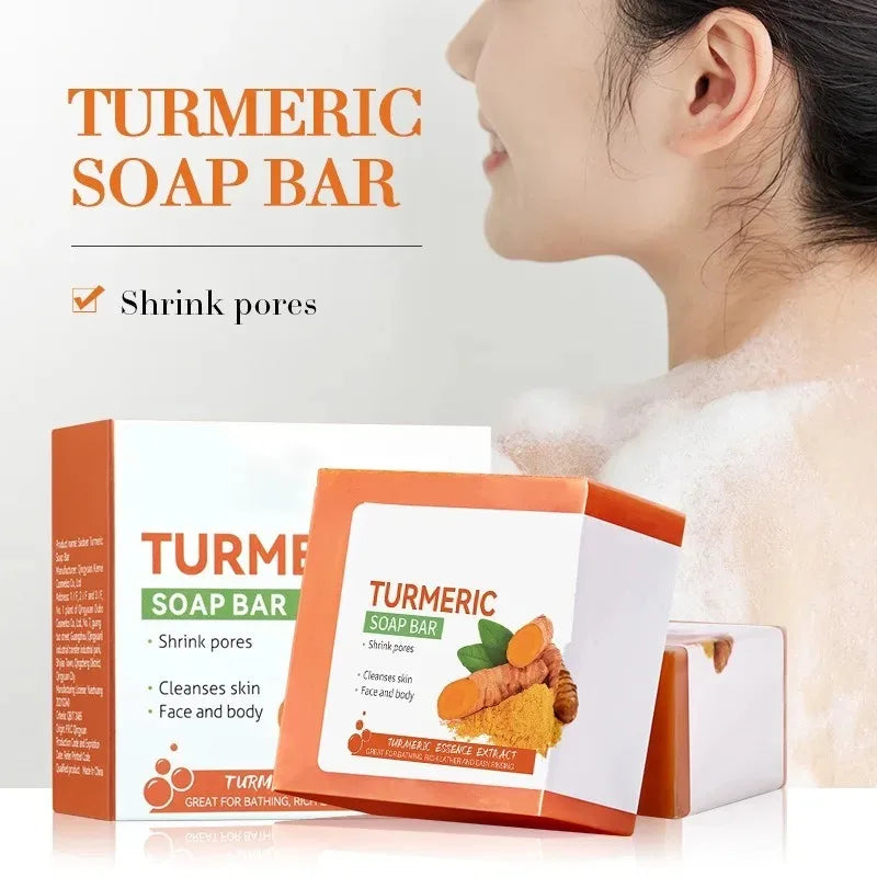 LGRAMER Turmeric Soap Bar 100g – Face & Body Cleanser Facial Body Soap Qst