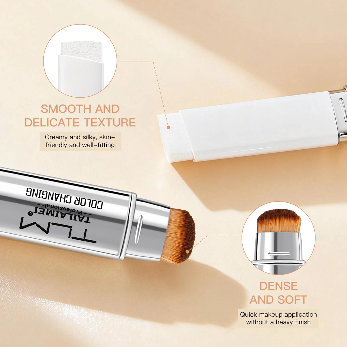 TLM Color Changing Foundation Stick SPF 15 – Natural Finish Foundation Stick Qst