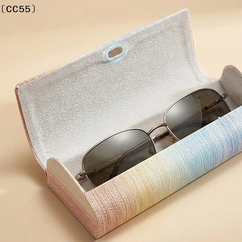 Hard-Shell PU Leather Glasses Case – Portable Eyewear Box Glasses Case Qst