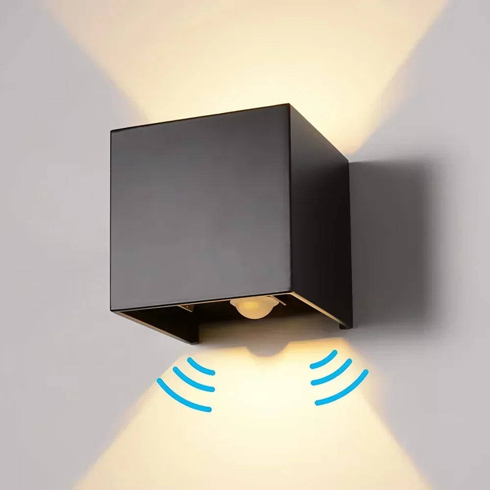 IP65 Motion Sensor LED Wall Sconce 12W – Outdoor Porch Light Outdoor Wall Sconce Qme