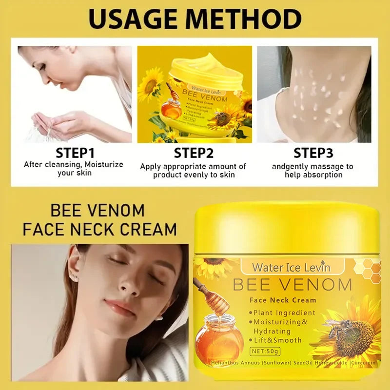Bee Venom Neck Cream – Firming & Moisturizing Skin Care Neck Firming Cream Qme