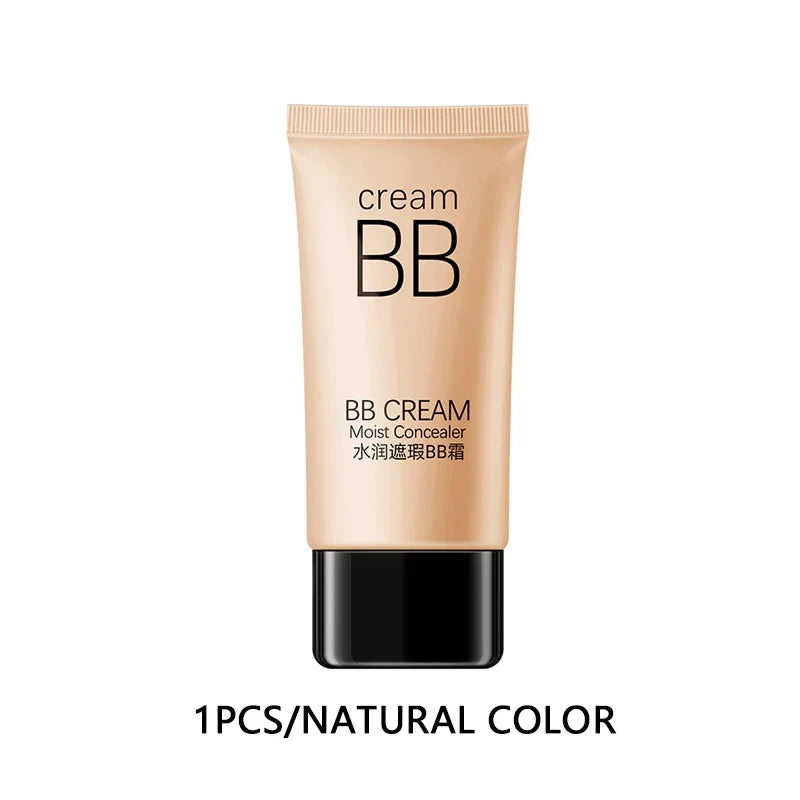 BB Cream Concealer Moisturizing Liquid Foundation | Nude Finish BB Cream Foundation Qme Natural color