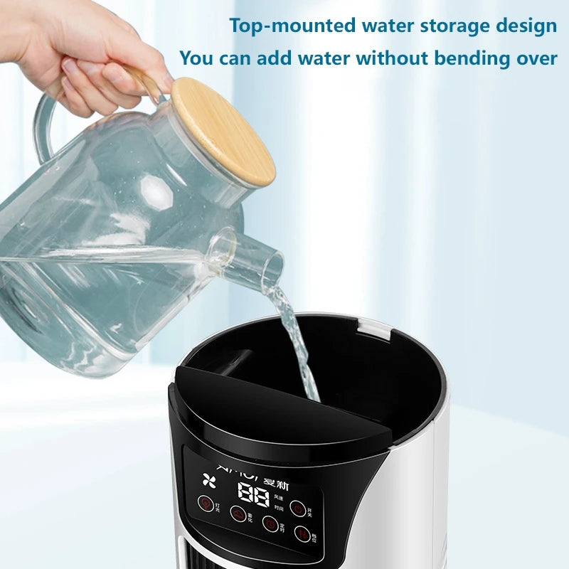 Portable USB Desktop Air Cooler Fan 3-in-1 with Humidifier Desktop Air Cooler Fan Qst