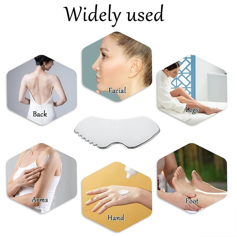 Stainless Steel Gua Sha Scraping Board Body Massager Gua Sha Massager Qme