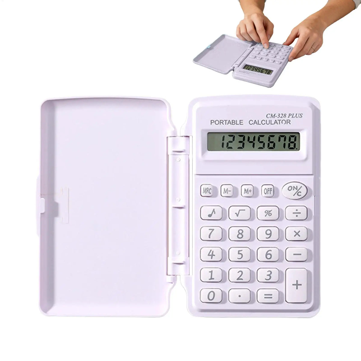 Mini Pocket Calculator with Lid – Candy Color, 8-Digit LCD Pocket Calculator Qst