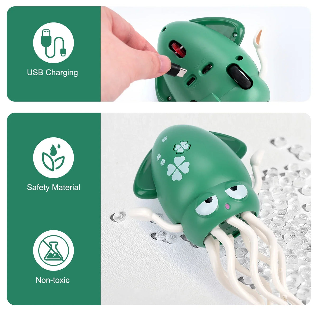Electric Dancing Squid Octopus Toy with LED Lights for Kids Electronic Kids Toy Qme