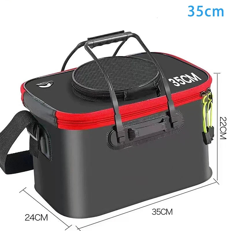 Foldable EVA Fishing Bucket – Portable Multifunctional Fish Box Foldable Fishing Bucket Qme 35cm