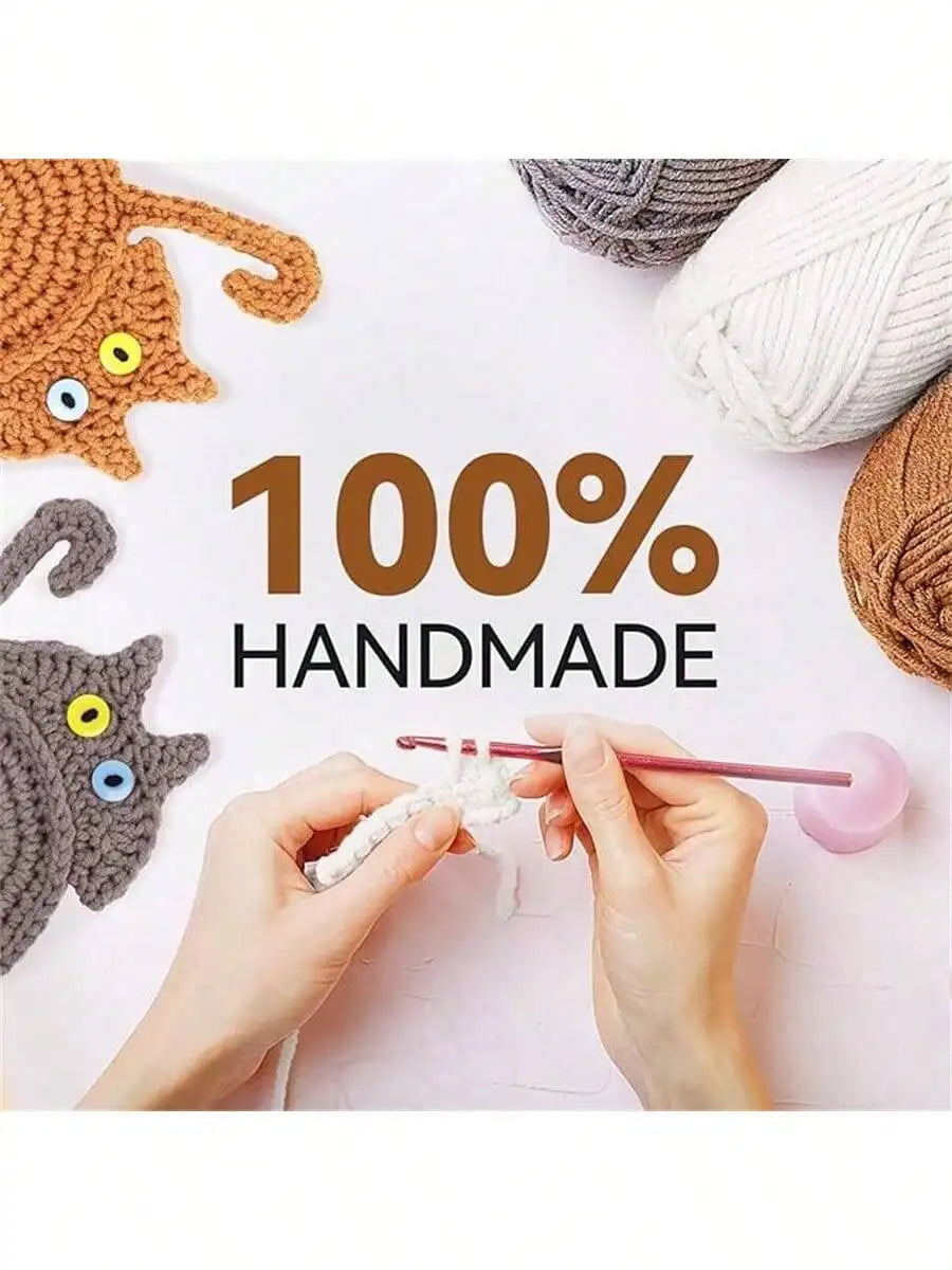 Peeking Cat Crochet Coaster | Cat Lover Gift & Insulated Coaster Crochet Coaster Qme