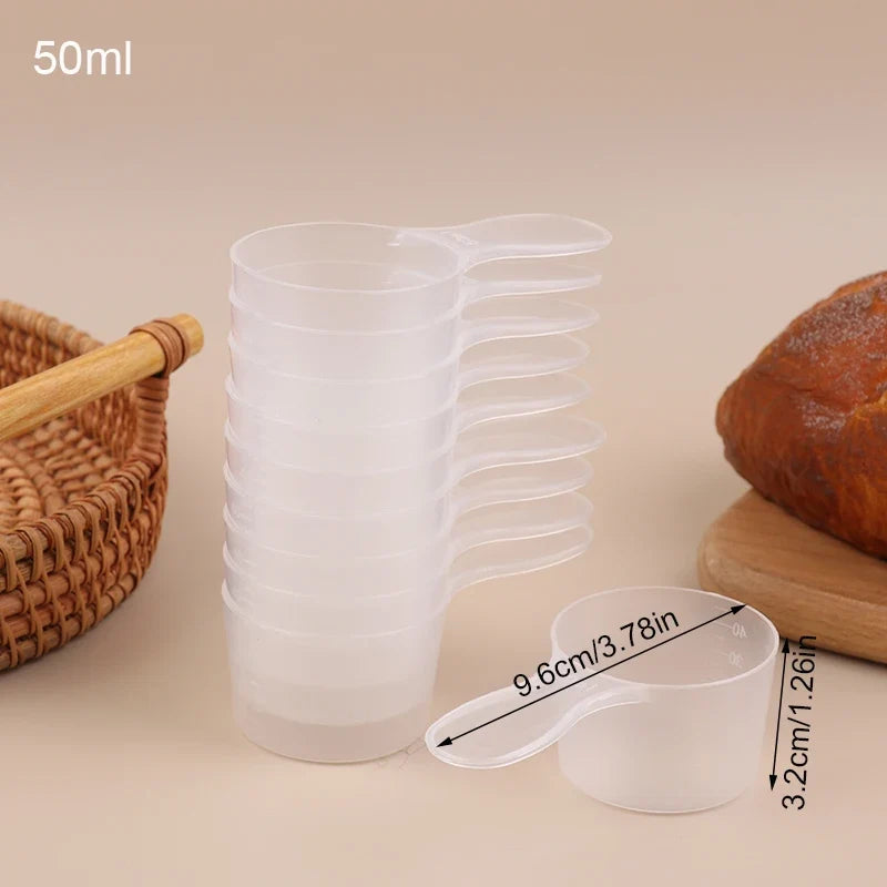 Transparent Graduated Plastic Measuring Spoons 15 25 30ml Set Measuring Spoon Set Qme 25g 50ml