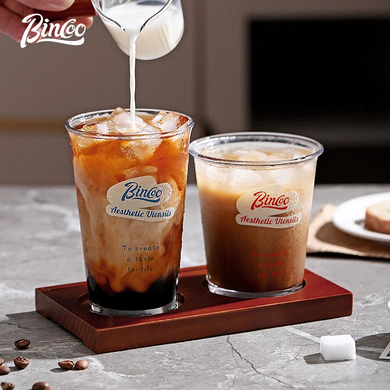 Bincoo 300ml Iced Coffee Glass – Clear Highball Tumbler Coffee Glass Tumbler Qst