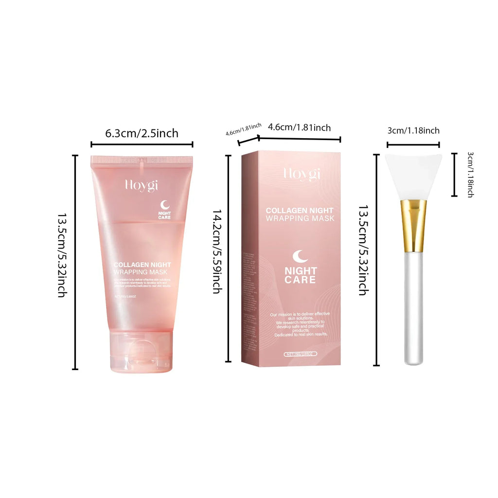 Collagen Night Peel-Off Gel Face Mask – Moisturizing & Firming Peel-Off Face Mask Qme