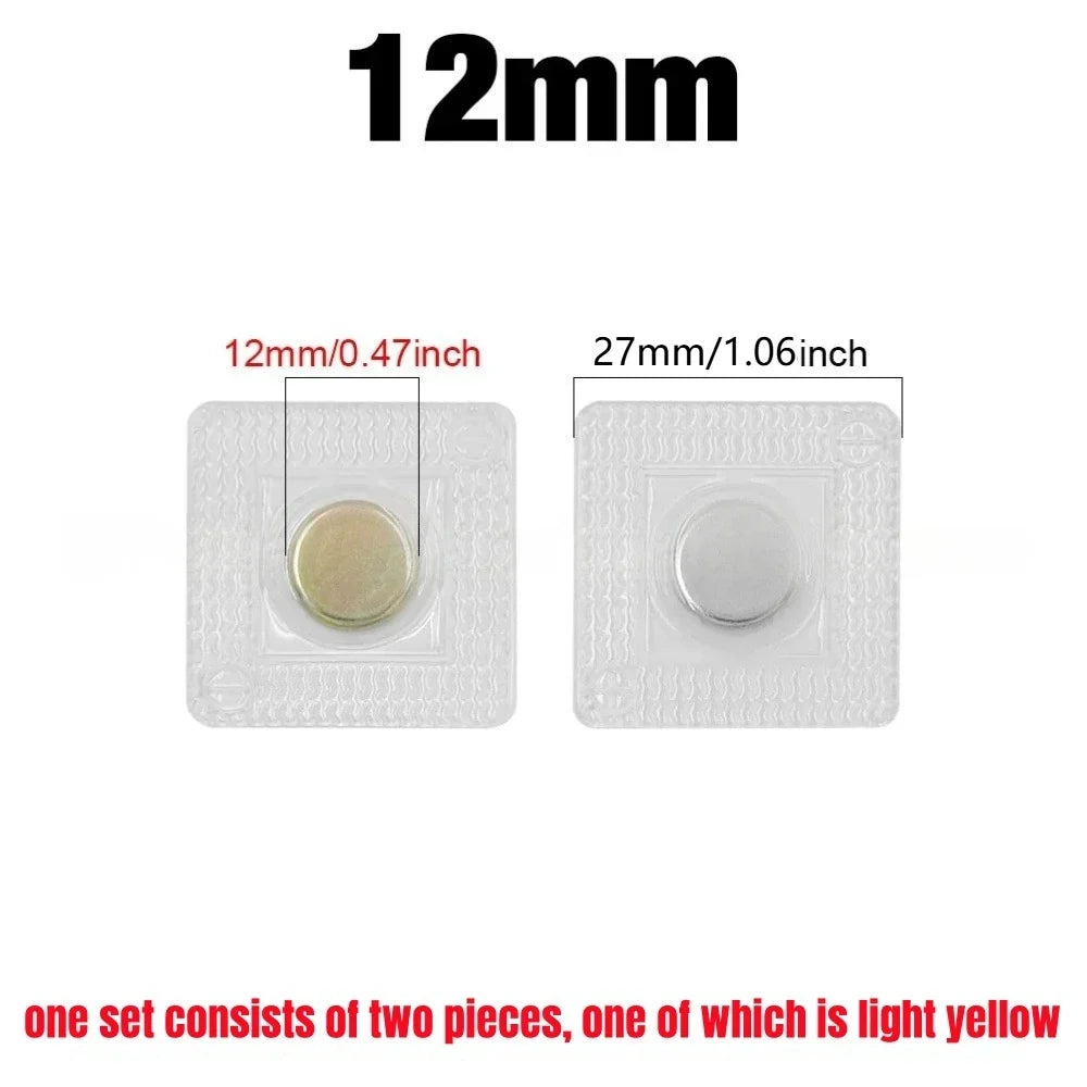 Invisible Magnetic Snap Buttons Hidden Fasteners for Sewing Magnetic Snap Fastener Qme 12mm(Round)