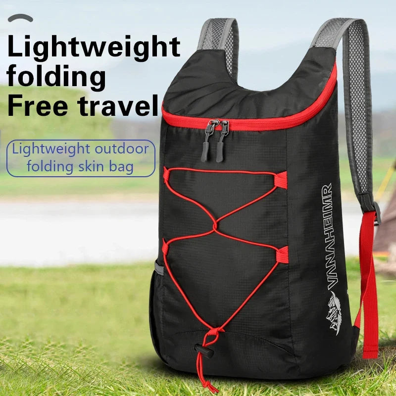 Foldable Outdoor Backpack – Lightweight Waterproof Travel Bag Foldable Backpack Qme