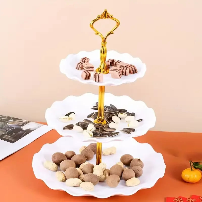 3-Tier Nordic Dessert Stand – Wedding Candy & Cake Display Tiered Dessert Stand Qst