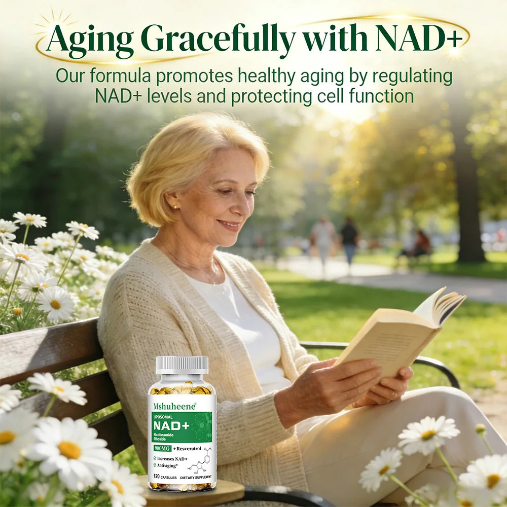 NAD+ Booster Capsules with Trans-Resveratrol & Quercetin | 60/120ct NAD+ Supplement Capsules Qst