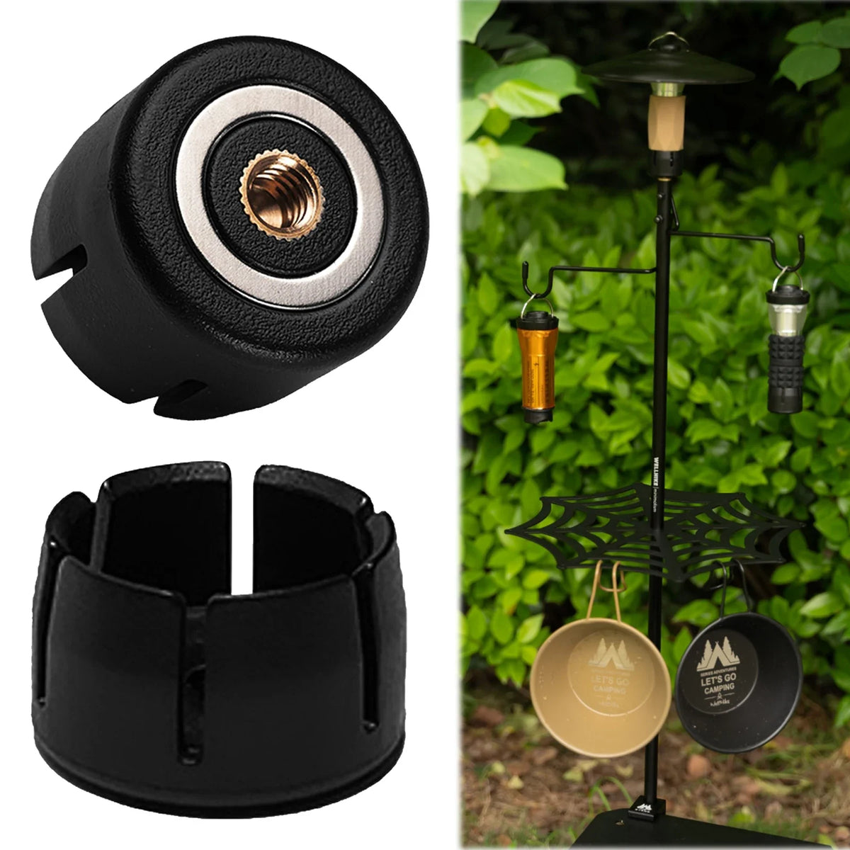 Magnetic Lantern Base Adapter | Portable Flashlight Holder Lantern Base Adapter Qme