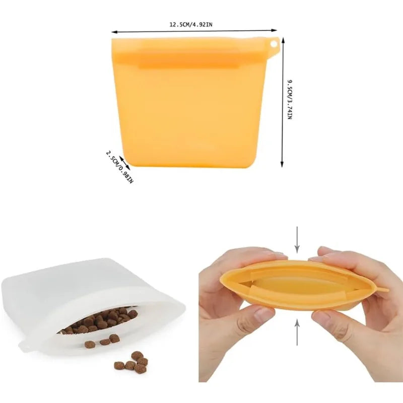 Dog Treat Training Pouch – 4oz Silicone Waterproof Snack Bag Dog Training Pouch Qme