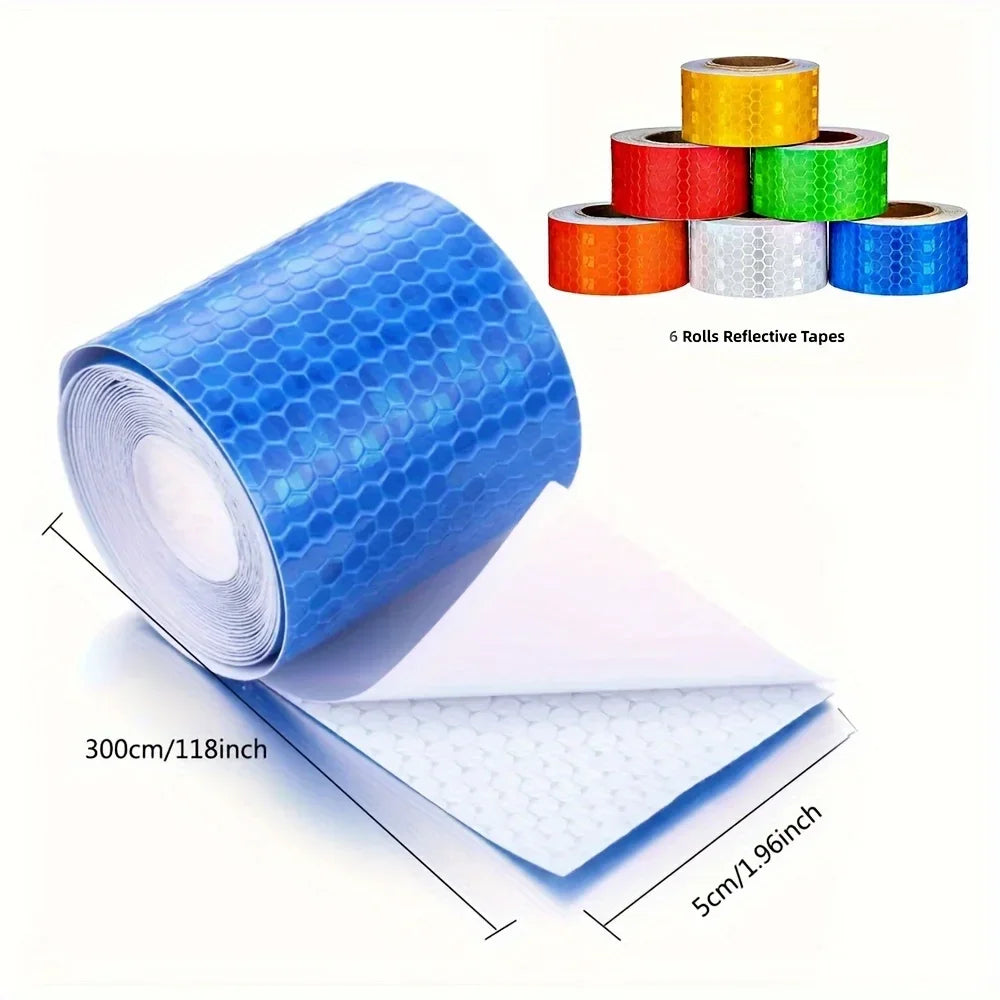 5m Reflective PVC Bicycle Wheel Tape Sticker – 5 Colors Reflective Bike Tape Qme