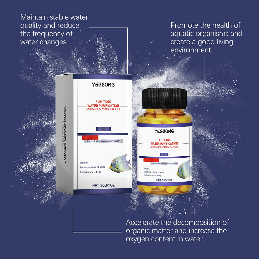 Aquarium Water Purification Capsules 30g – Fish Tank Clarifier Aquarium Water Clarifier Qst