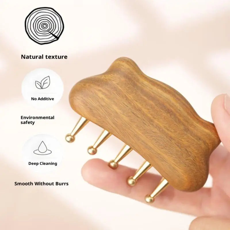Portable Brass Gua Sha Tool – Meridian & Lymphatic Massage Gua Sha Massage Tool Qme