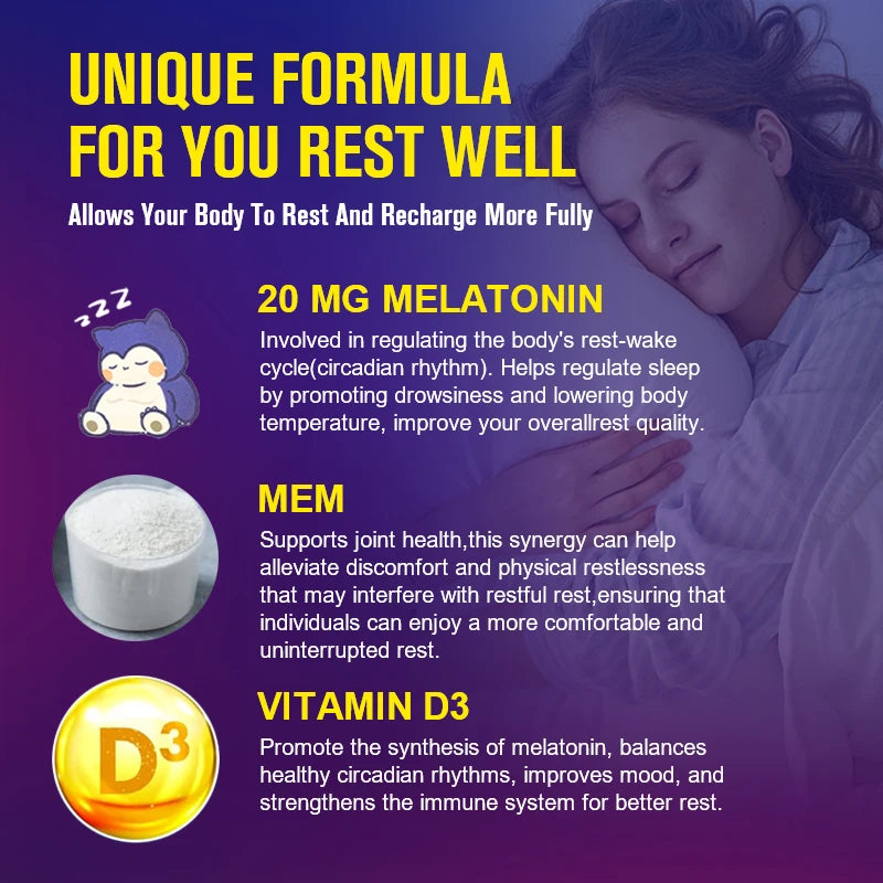 Fulimiks Melatonin 20MG Capsules – Sleep & Daily Vitality Sleep Supplement Qst