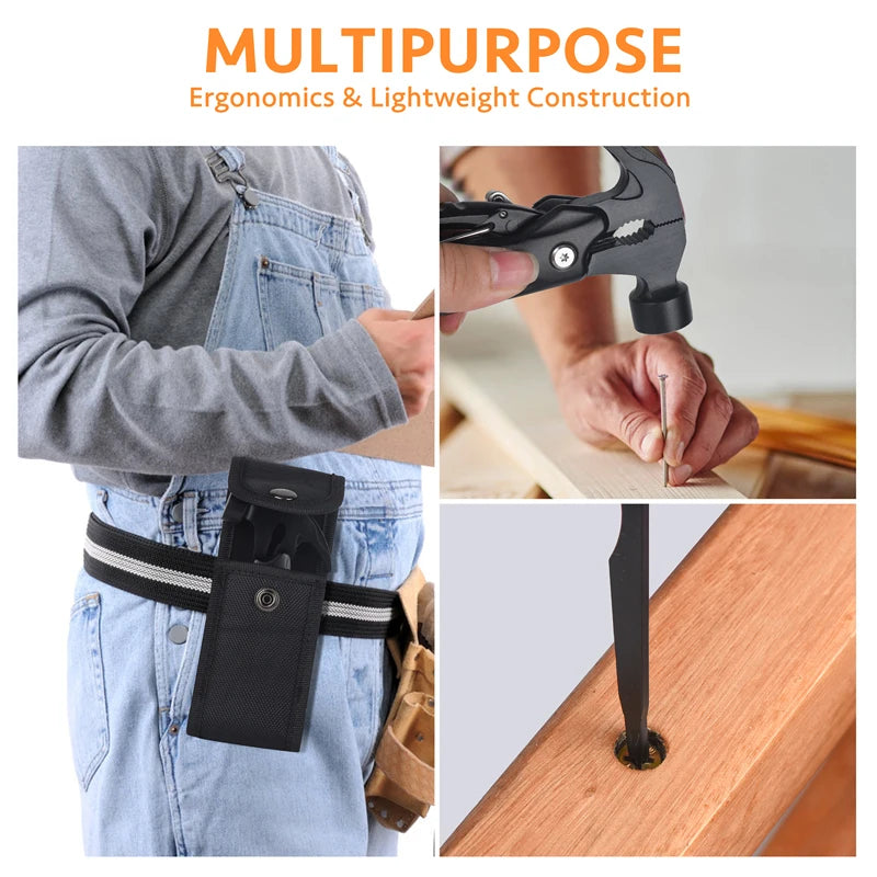 12-in-1 Multitool Hammer – Compact Steel Multi-Function Tool Multitool Hammer Qst