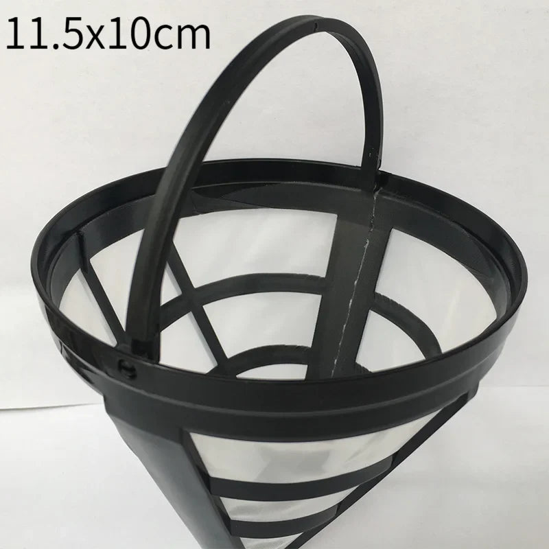 Reusable Stainless Steel Coffee Filter Basket Mesh Strainer Coffee Filter Basket Qme 1pc