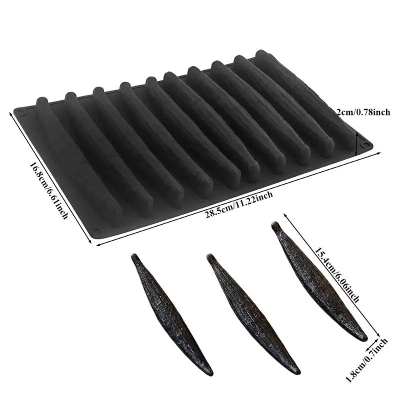 10-Cavity Silicone Mousse Cake Mold | Chocolate & Baking Tool Silicone Baking Mold Qme A2