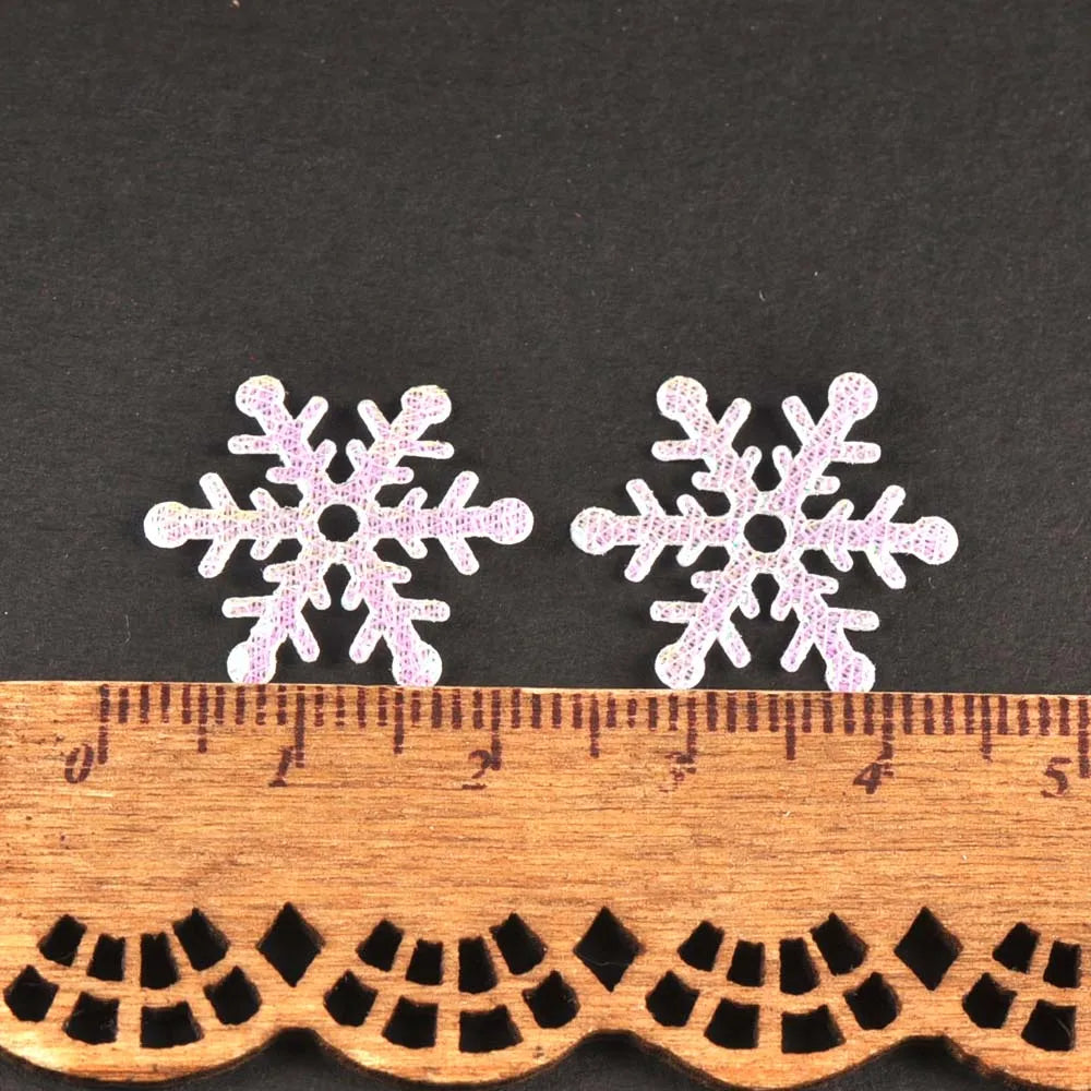 Glitter Christmas Stick-On Patches – Elk, Snowflake & Tree Craft Appliqué Patches Qme