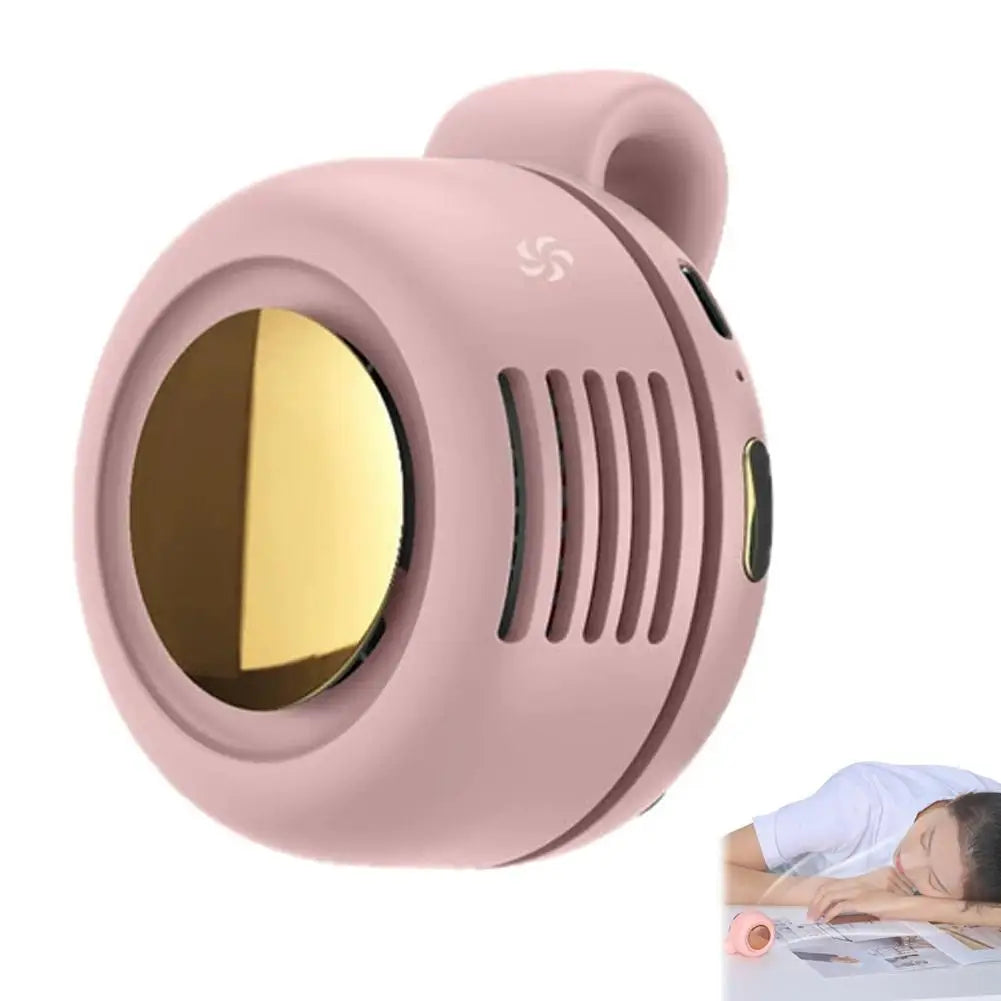 Wearable Clip-On Bladeless Fan | 3-Speed Quiet Portable Cooler Portable Clip-On Fan Qme Pink