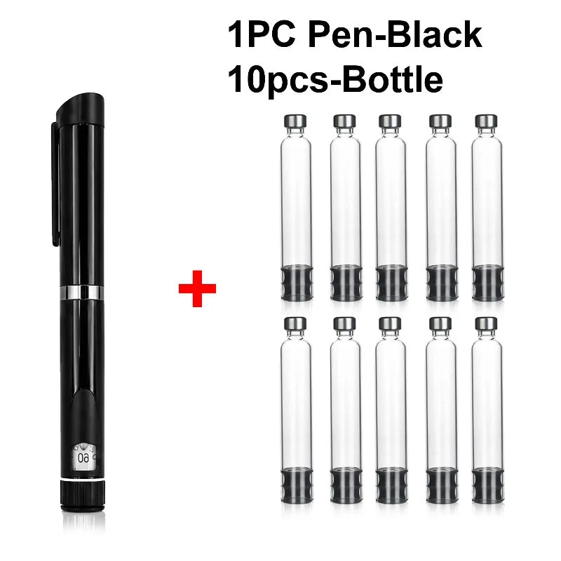 Reusable V3 Metal Injection Pen Set – Adjustable Dose, Home Use Injection Pen Device Qst Bk pen and 10 bo