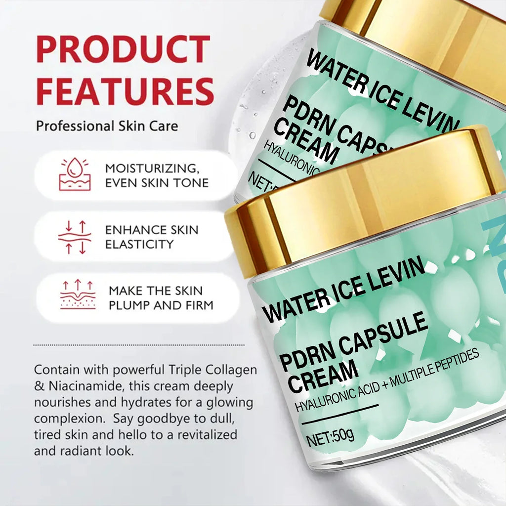 PDRN Capsule Cream – Hyaluronic Acid & Peptides Moisturizer Anti-Aging Face Cream Qme