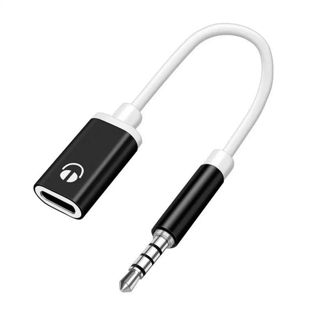 USB-C to 3.5mm Audio Adapter Cable | Stereo Headphone Cord Audio Adapter Cable Qme Black