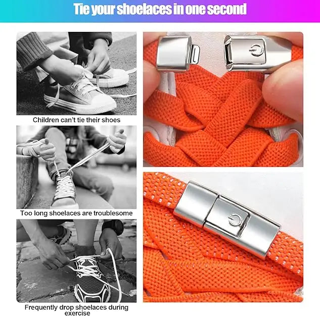 Metal Quick-Release Shoelace Buckle Lock | No-Tie Shoe Clip Shoelace Buckle Lock Qme