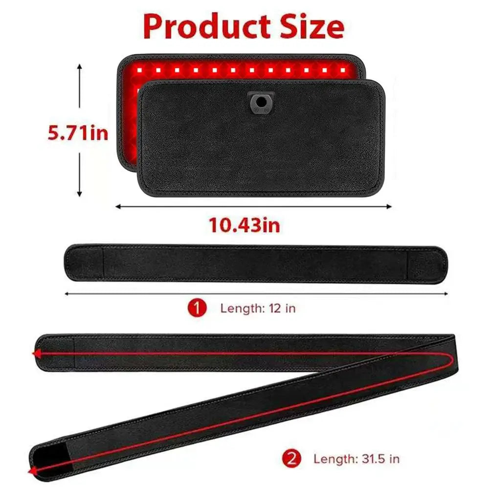 60 LED Red & Infrared Light Therapy Belt 660nm 850nm Light Therapy Belt Qst 60LED Belt