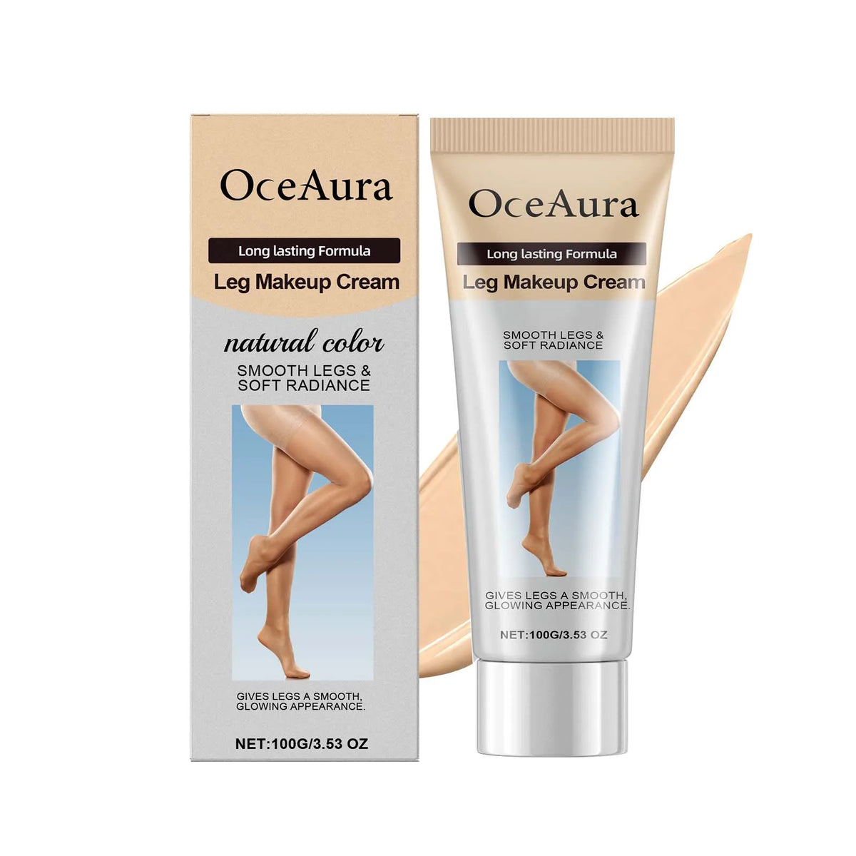 OceAura Leg Makeup Cream – Body Foundation & Concealer 100g Body Foundation Cream Qst 1 PCS