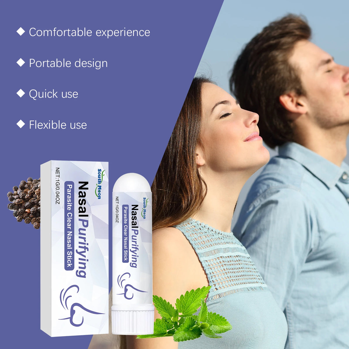South Moon Aromatherapy Nasal Inhaler – Cooling Nose Stick Aromatherapy Inhaler Qst