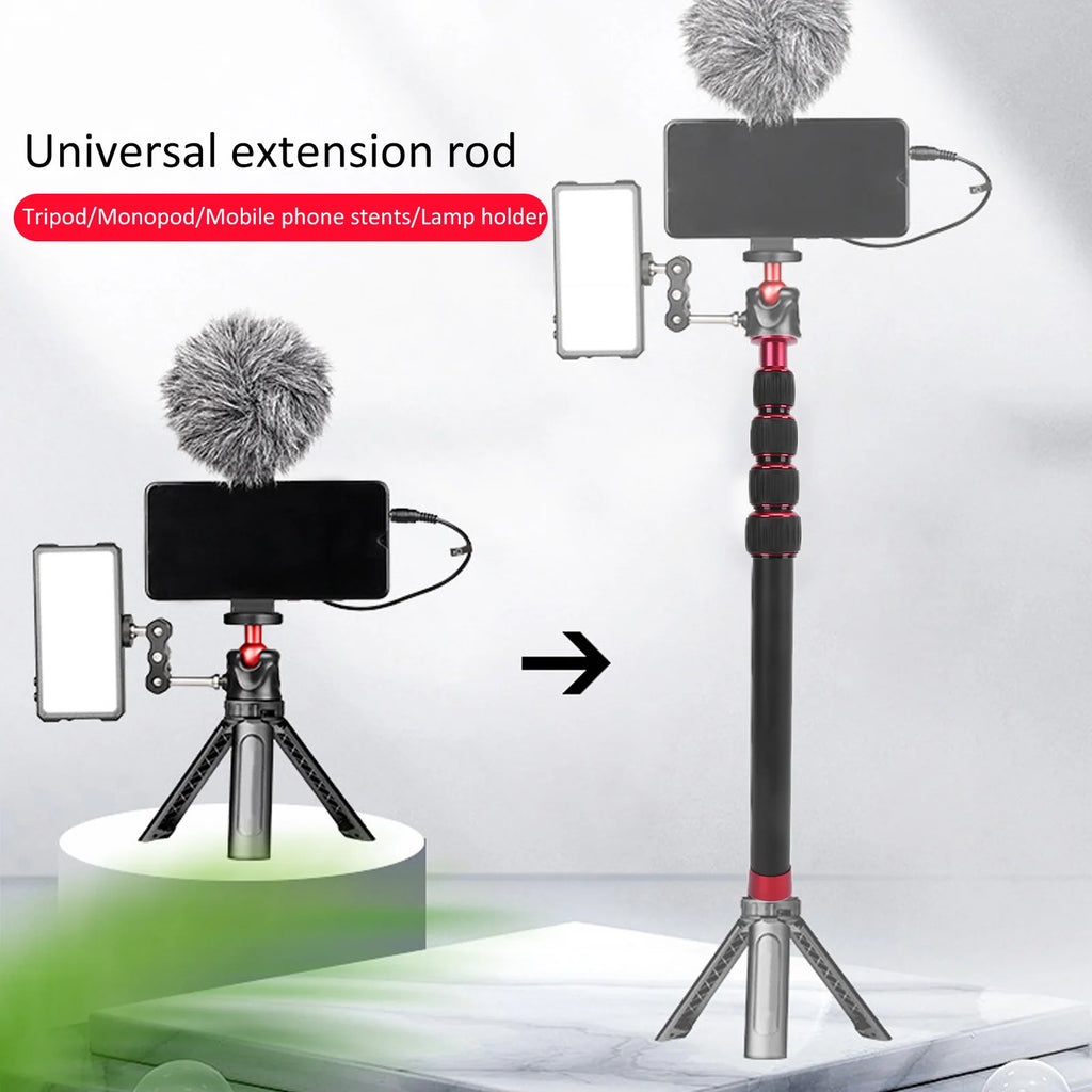 Manbily LR-255 Aluminum Monopod Extension Rod – 5-Section 5kg Monopod Extension Rod Qst