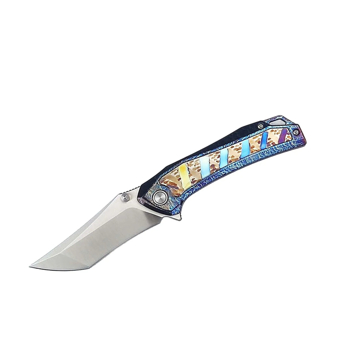 TC4 Titanium Folding Pocket Knife – 14C28N Steel EDC Blade Folding Pocket Knife Qst
