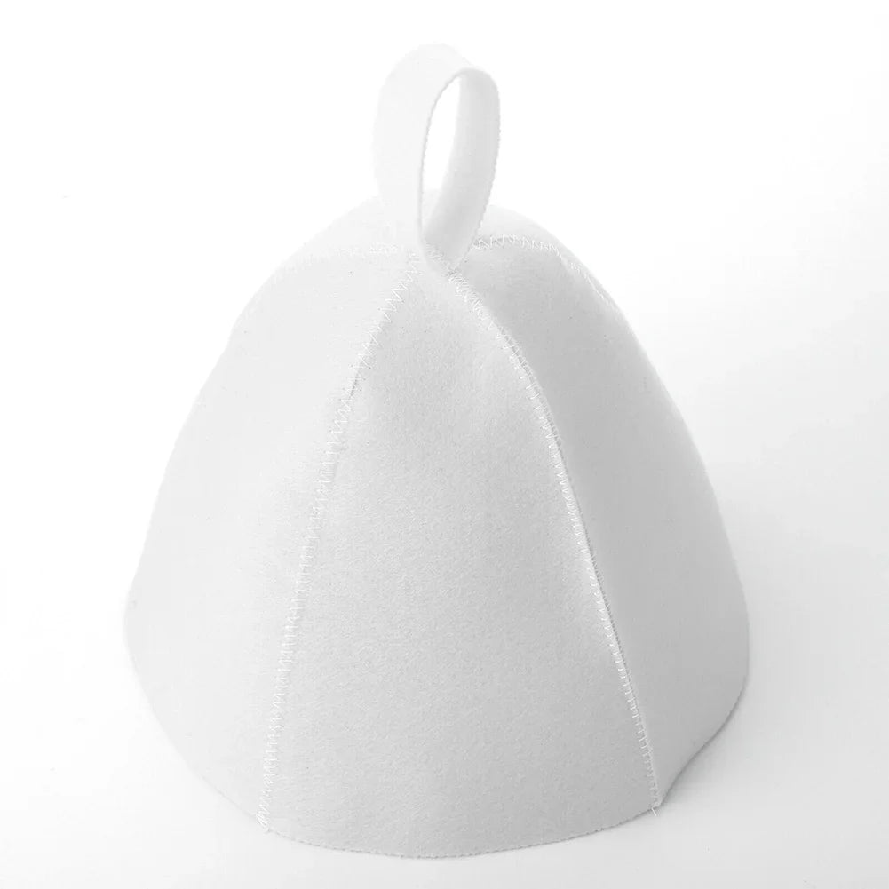 Sauna Hat Thickened Wool Felt Shower Cap & Hair Turban Sauna Hat Qme