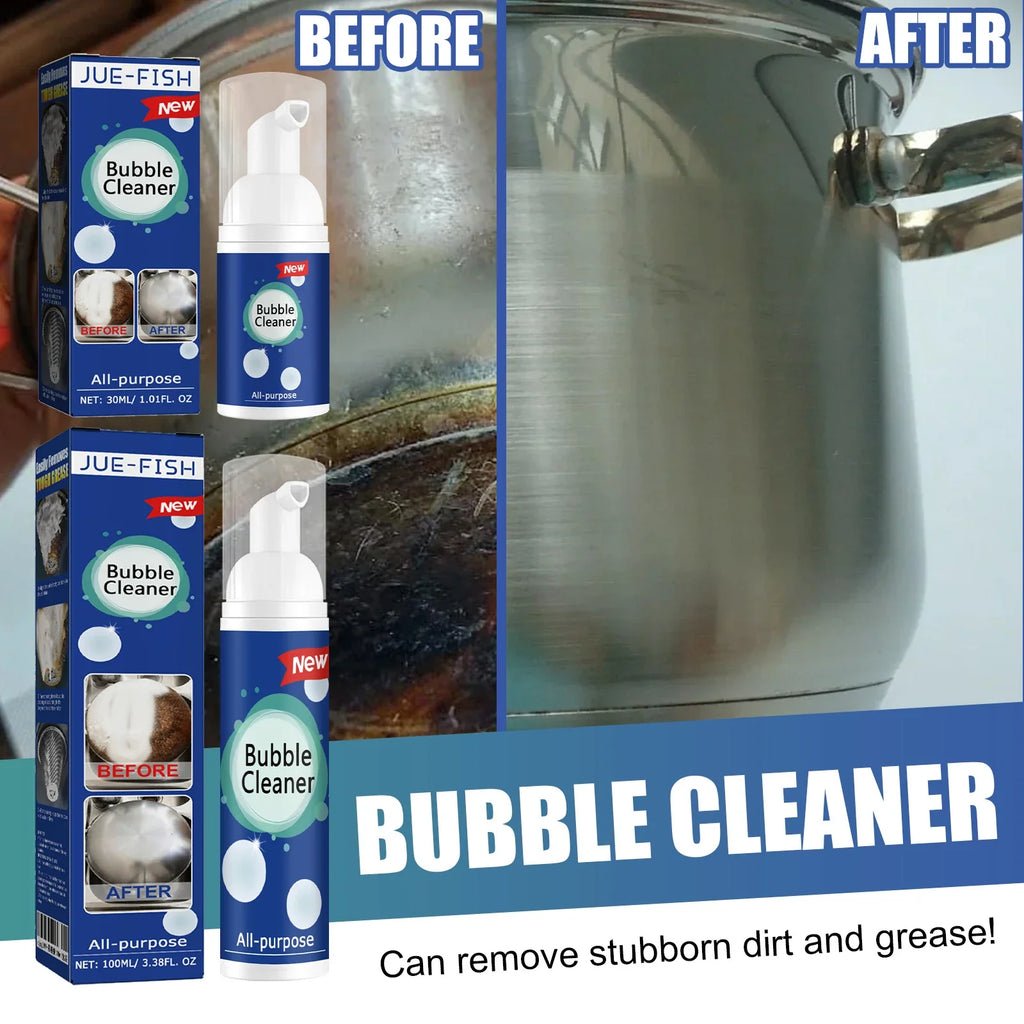 Bubble Cleaner Spray – Kitchen Grease & Oil Stain Remover Foam Kitchen Degreaser Spray Qme