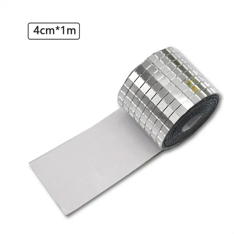Disco Ball Glass Mirror Wall Stickers – DIY Self-Adhesive Decor Mirror Wall Stickers Qme Silver