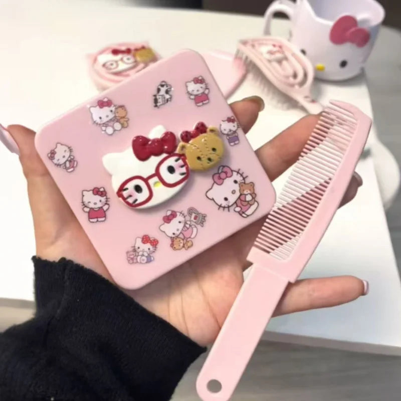 Hello Kitty Volumizing Air-Cushion Hair Brush | Openwork Ribbed Air-Cushion Hair Brush Qme