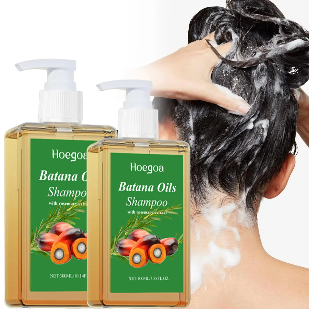 Organic Batana Oil Shampoo – Scalp & Hair Repair | Rosemary Nourishing Shampoo Qme