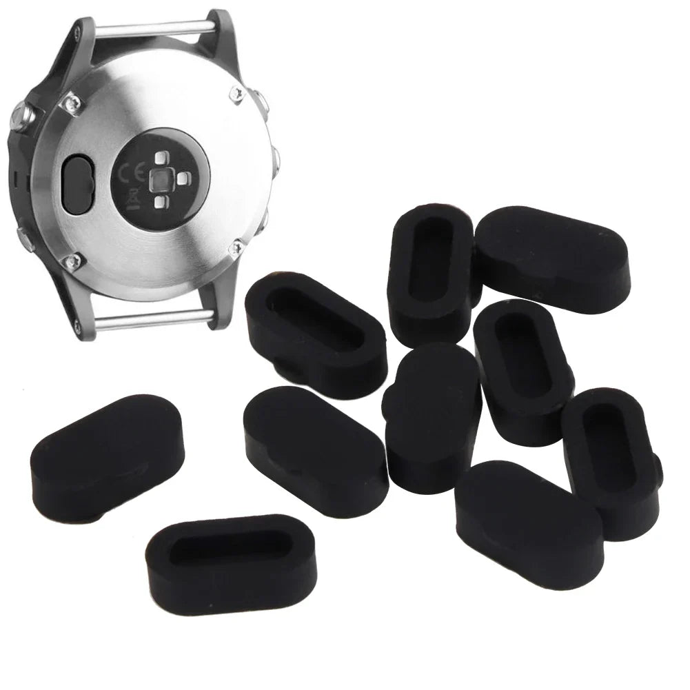 Silicone Dust Plug Covers for Garmin Fenix 5, 5S & 5X – 10-Pack Smartwatch Dust Plug Qme